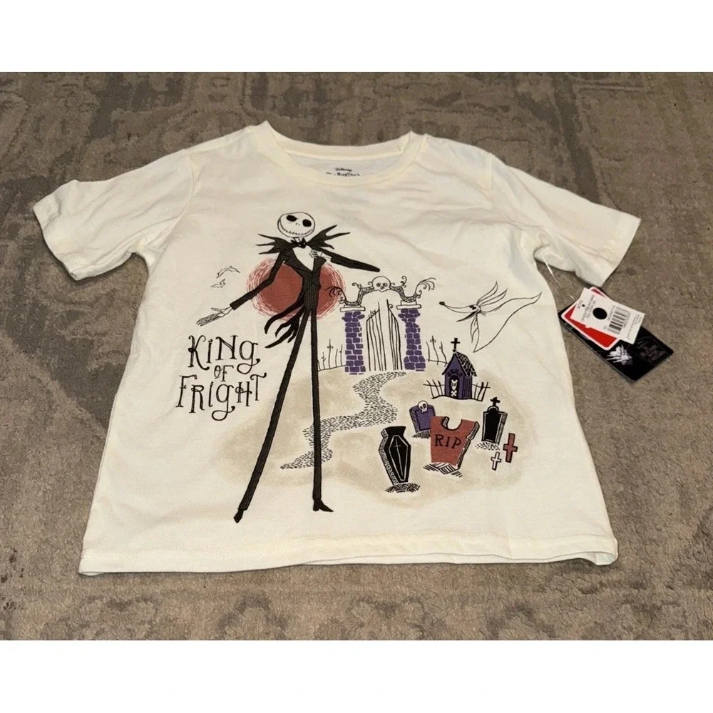 Disney Nightmare Before Christmas Jack‎ Shirt T-Shirt Youth Kids Sz 5 / 6 New